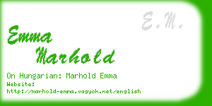 emma marhold business card